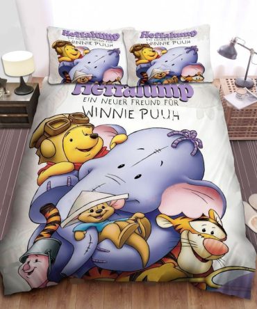 Cozy Winnie The Pooh & Friends Bedding Set - Fun Cartoon Design For Kids' Room