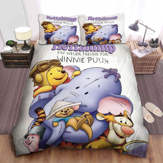 Cozy Winnie The Pooh & Friends Bedding Set - Fun Cartoon Design For Kids' Room