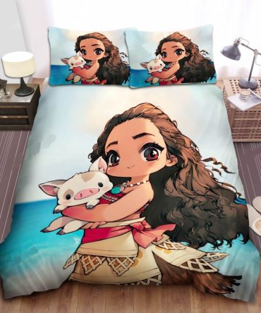 Kids Cartoon Character Bedding Set - Soft & Cozy Duvet Cover With Pillowcases - Vibrant Design For Girls' Room