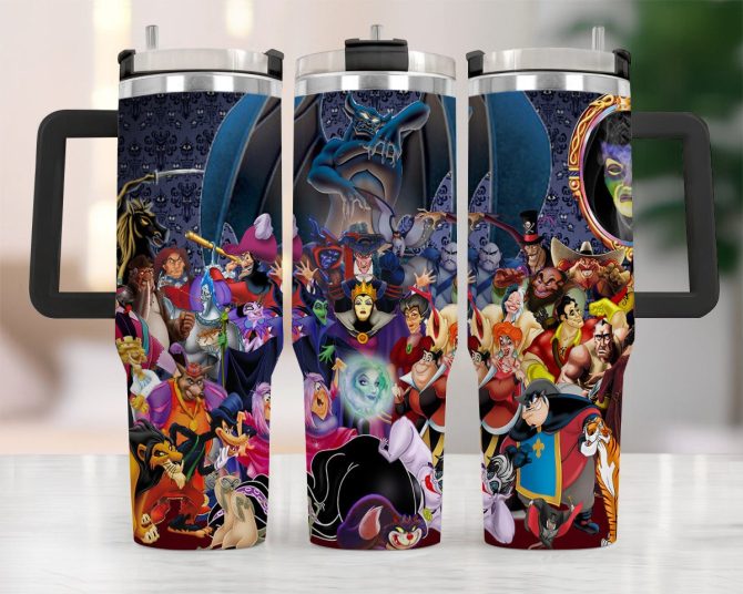 Disney Villains Tumbler Mug – 20Oz Stainless Steel Travel Cup With Handle
