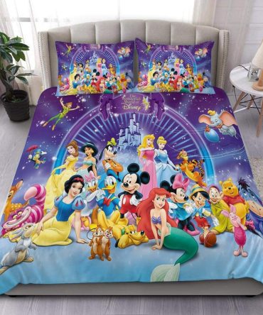 Magical Disney Characters Bedding Set - Kids Comforter & Pillowcases