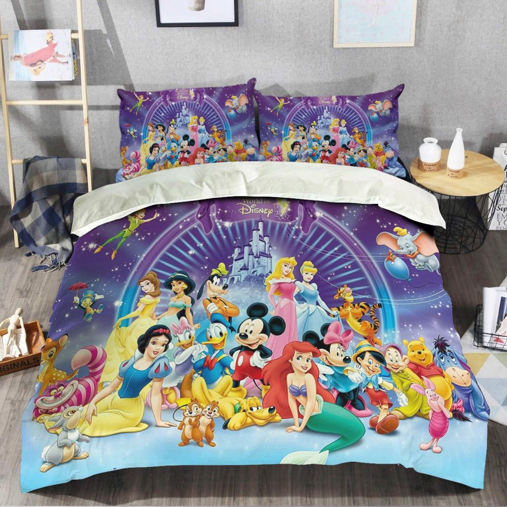 Magical Disney Characters Bedding Set - Kids Comforter & Pillowcases - Image 2
