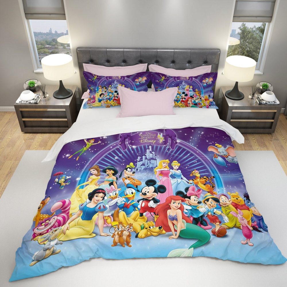 Magical Disney Characters Bedding Set - Kids Comforter & Pillowcases - Image 3