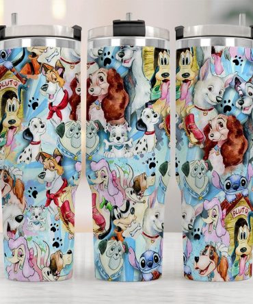 Disney Dog Lover'S Stainless Steel Tumbler - 20Oz Insulated Travel Mug With Handle