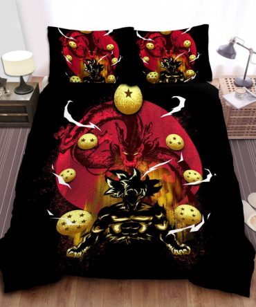 Epic Dragon-Themed Bedding Set - Vibrant Anime Design, Soft & Cozy – Twin/Full/Queen Sizes Available