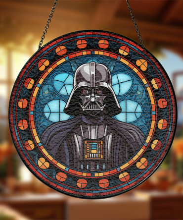 Darth Vader Star Wars Stained Glass Hanging Art - Unique Home Decor Gift