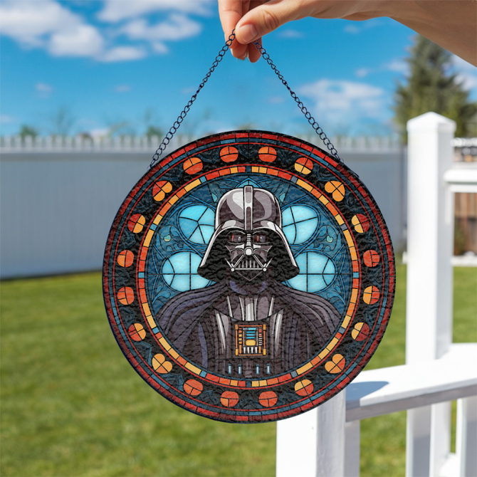 Darth Vader Star Wars Stained Glass Hanging Art - Unique Home Decor Gift - Image 2