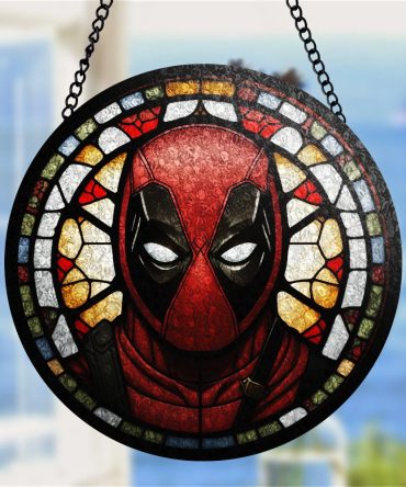 Vibrant Superhero Stained Glass Suncatcher – Unique Home Decor Gift