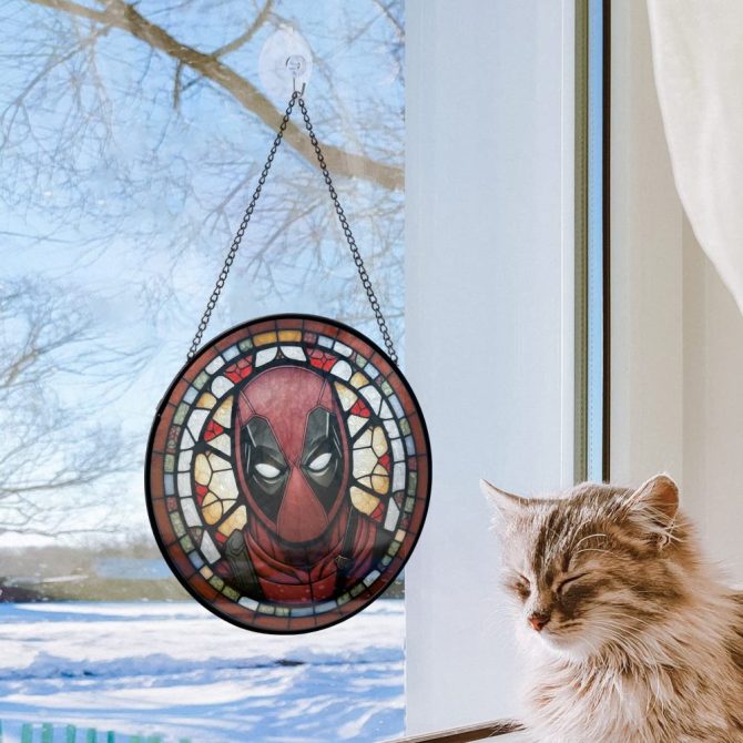Vibrant Superhero Stained Glass Suncatcher – Unique Home Decor Gift - Image 2
