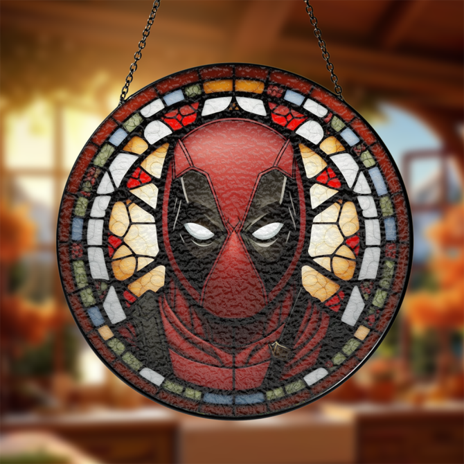Vibrant Superhero Stained Glass Suncatcher – Unique Home Decor Gift - Image 3