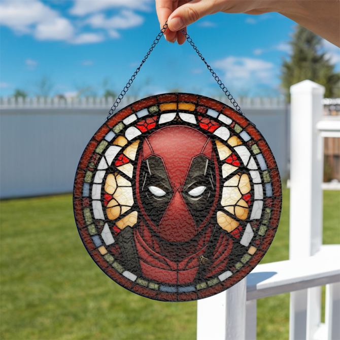 Vibrant Superhero Stained Glass Suncatcher – Unique Home Decor Gift - Image 4