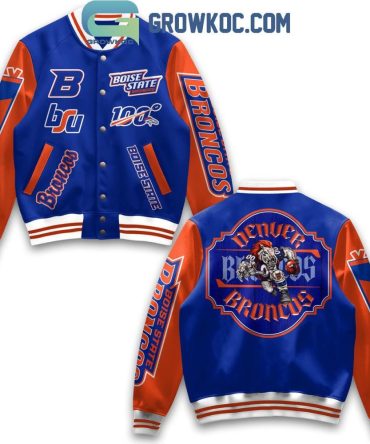 Denver Broncos Varsity Jacket - Bold Blue & Orange - Perfect For Fans!