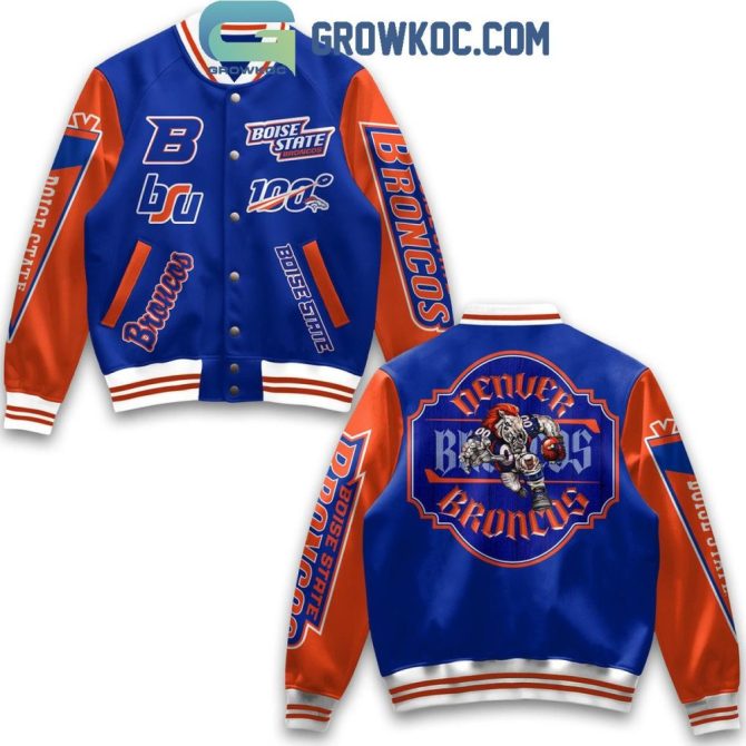 Denver Broncos Varsity Jacket - Bold Blue & Orange - Perfect For Fans!