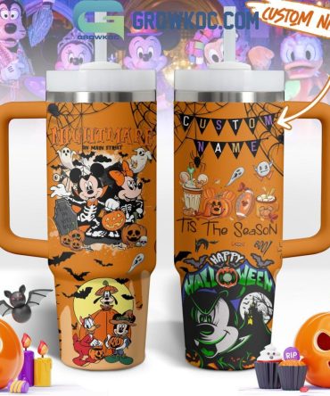 Custom Halloween Tumbler – Personalized Mickey & Friends Spooky Design – 20Oz Insulated Cup