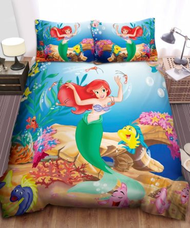 Enchanting Mermaid Bedding Set - Underwater Adventure Design For Kids' Room - Soft & Cozy