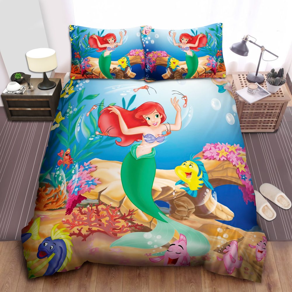 Enchanting Mermaid Bedding Set - Underwater Adventure Design For Kids' Room - Soft & Cozy
