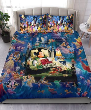 Vibrant Cartoon Characters Bedding Set - Cozy Comfort For Kids & Fans - Twin/Full/Queen Sizes Available
