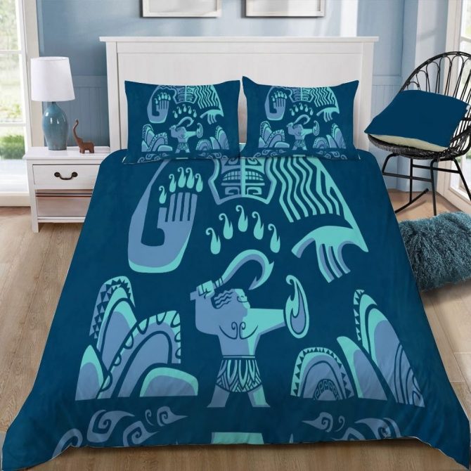 Cozy Blue Tribal Print Bedding Set - Soft, Stylish, And Perfect For Bedroom Decor