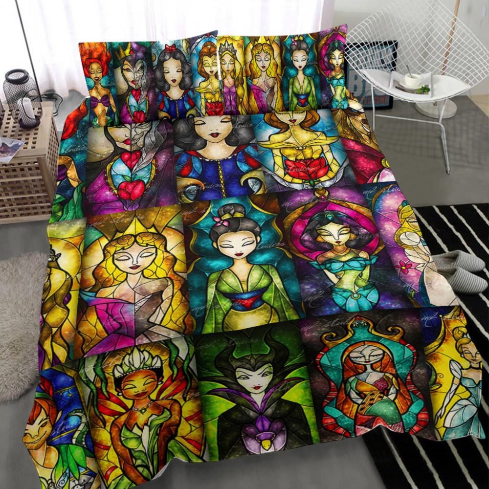 Vibrant Stained Glass Princess Comforter Set - Cozy, Colorful Bedspread For A Magical Bedroom Makeover - Image 2