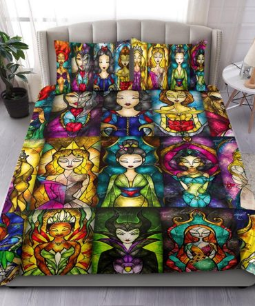 Vibrant Stained Glass Princess Comforter Set - Cozy, Colorful Bedspread For A Magical Bedroom Makeover