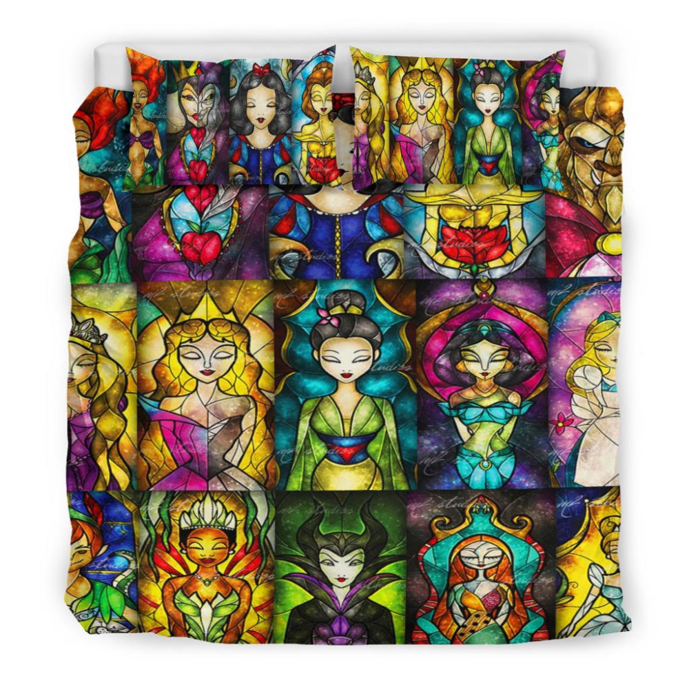 Vibrant Stained Glass Princess Comforter Set - Cozy, Colorful Bedspread For A Magical Bedroom Makeover - Image 3