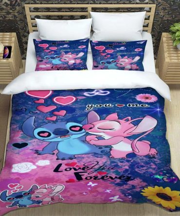Cozy Cartoon Couple Bedding Set - Cute Love Design For Kids & Teens Room Decor