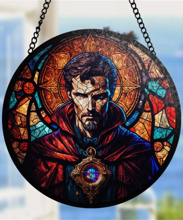 Stained Glass Art Suncatcher - Vibrant Decorative Hanging Window Panel