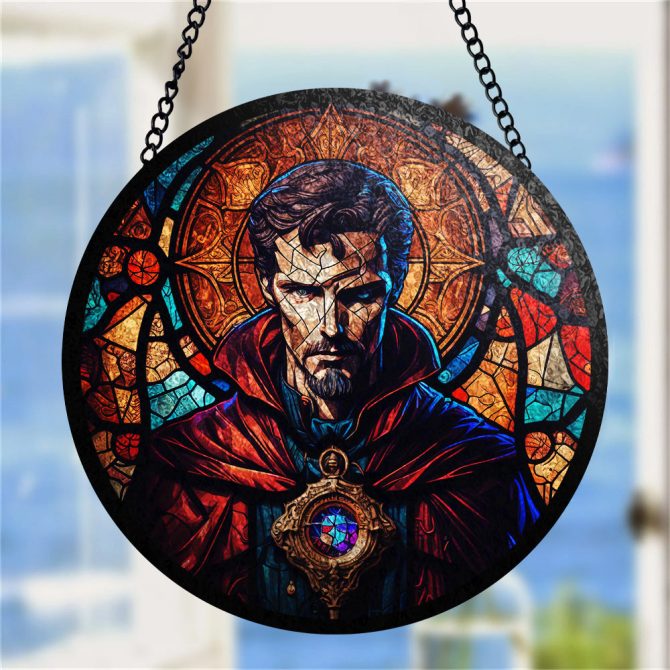 Stained Glass Art Suncatcher - Vibrant Decorative Hanging Window Panel