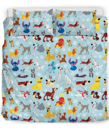 Cozy Dog-Themed Cartoon Bedding Set - Soft, Colorful, Perfect For Pet Lovers