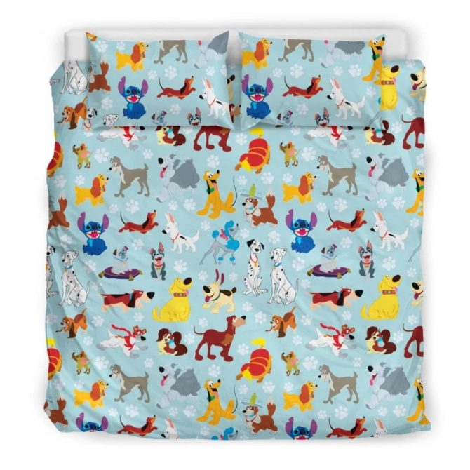 Cozy Dog-Themed Cartoon Bedding Set - Soft, Colorful, Perfect For Pet Lovers