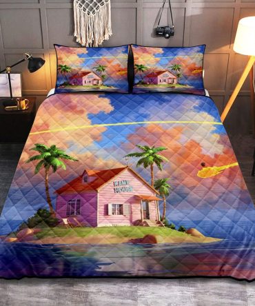 Vibrant Island Paradise Bedding Set - Cozy Quilted Duvet Cover & Pillowcases