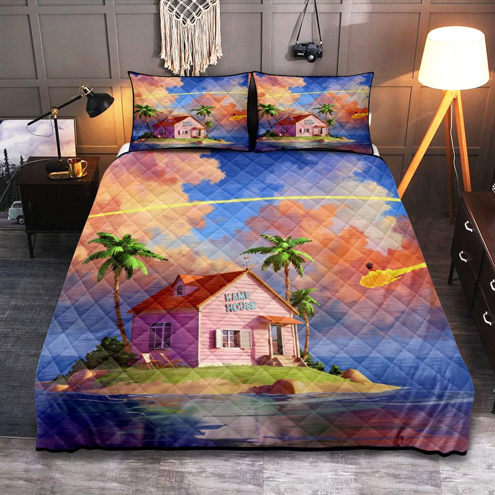 Vibrant Island Paradise Bedding Set - Cozy Quilted Duvet Cover & Pillowcases
