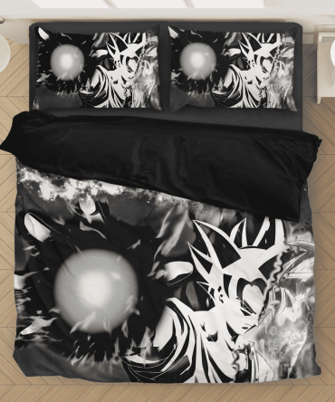 Anime Hero Black & White Comforter Set - King Size Bedding With Pillowcases