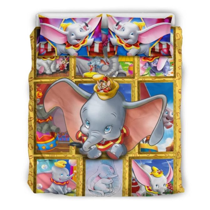 Charming Elephant & Mouse Cartoon Bedding Set - Kids Room Decor - Cozy & Colorful Comforter - Image 2