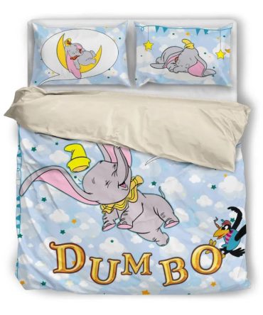 Enchanting Dumbo Kids Bedding Set - Cozy Comfort With Whimsical Design For Dreamy Nights