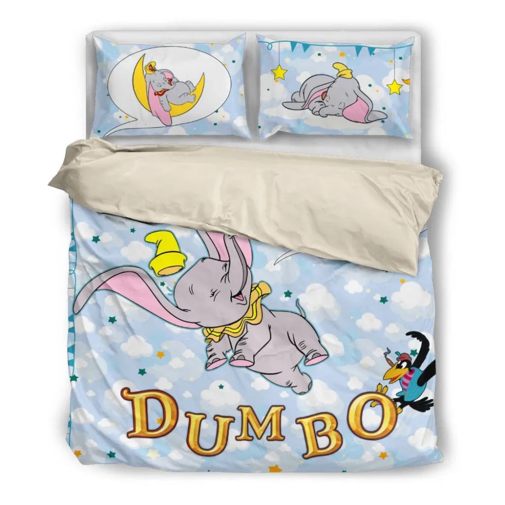 Enchanting Dumbo Kids Bedding Set - Cozy Comfort With Whimsical Design For Dreamy Nights