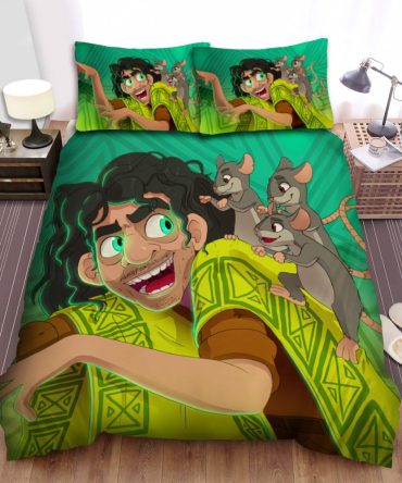Magical Character Bedding Set - Cozy Cartoon Duvet Cover & Pillowcases For Kids Room