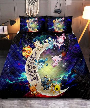 Galaxy Bedding Set With Cute Creatures - 'Love You To The Moon & Back' Design - Cozy & Magical!