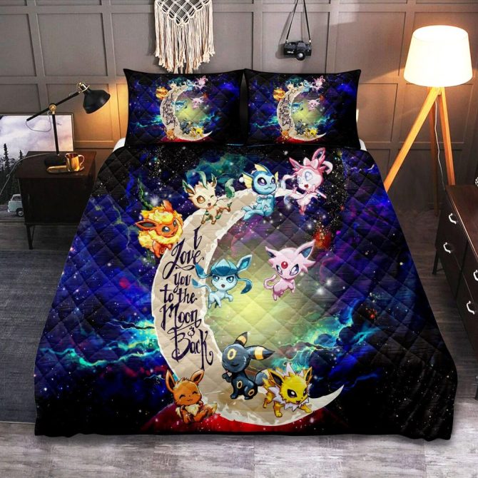 Galaxy Bedding Set With Cute Creatures - 'Love You To The Moon & Back' Design - Cozy & Magical!