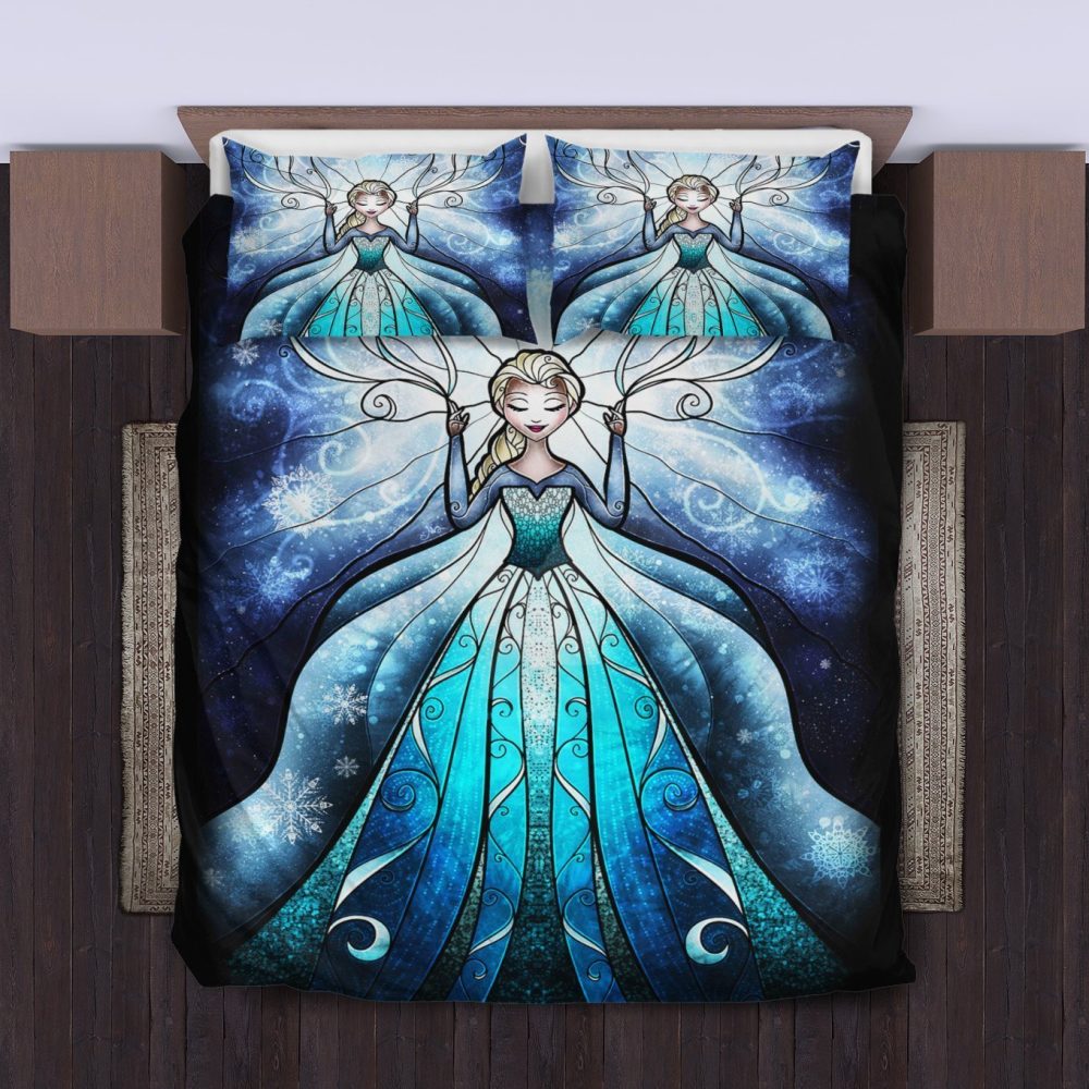 Enchanting Ice Queen Bedding Set - Cozy Duvet Cover & Pillowcases For Kids - Magical Winter Design - Image 2