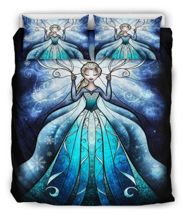 Enchanting Ice Queen Bedding Set - Cozy Duvet Cover & Pillowcases For Kids - Magical Winter Design