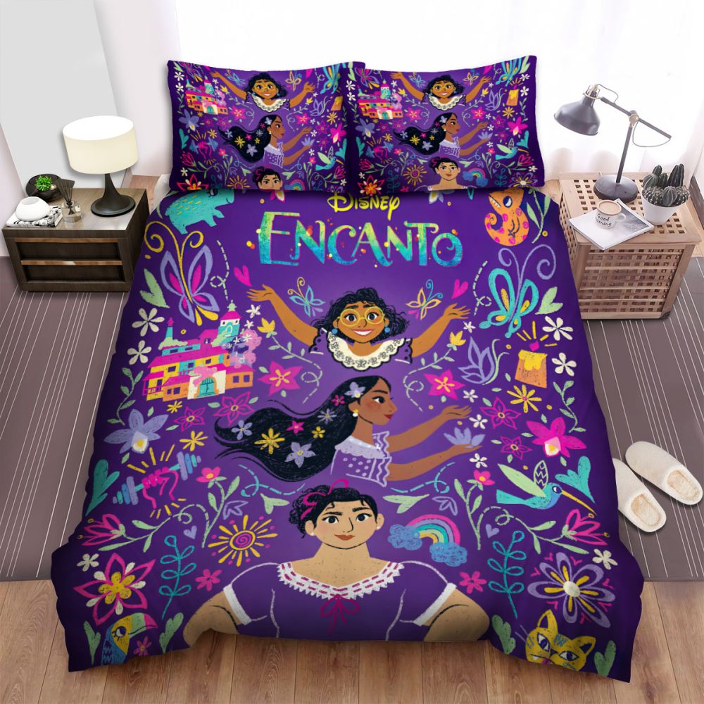 Disney Encanto Bedding Set – Vibrant Kids Duvet Cover & Pillowcases – Magical Bedroom Decor