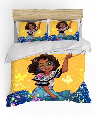 Vibrant Cartoon Character Bedding Set - Kids Duvet Cover & Pillowcases - Cozy & Colorful Design