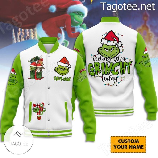 Custom Grinch Christmas Varsity Jacket - Festive Holiday Style For Grinch Fans