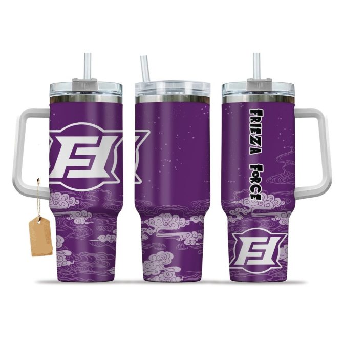 Frieza Force Purple Tumbler With Handle & Straw - 100% Spill-Proof & Insulated For Hot/Cold Drinks - 40 Oz Stanley Tumbler Cup