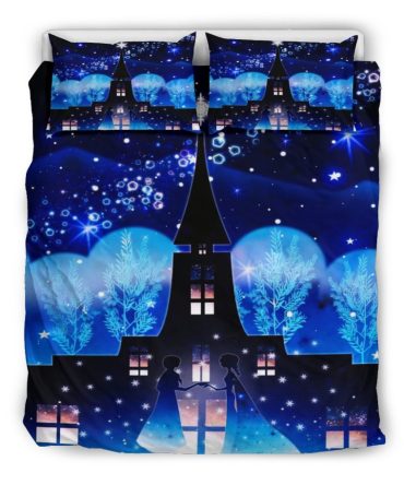 Enchanting Night Sky Duvet Cover Set - Double, Cozy Microfiber Bedding With Pillowcases, Magical Starry Theme