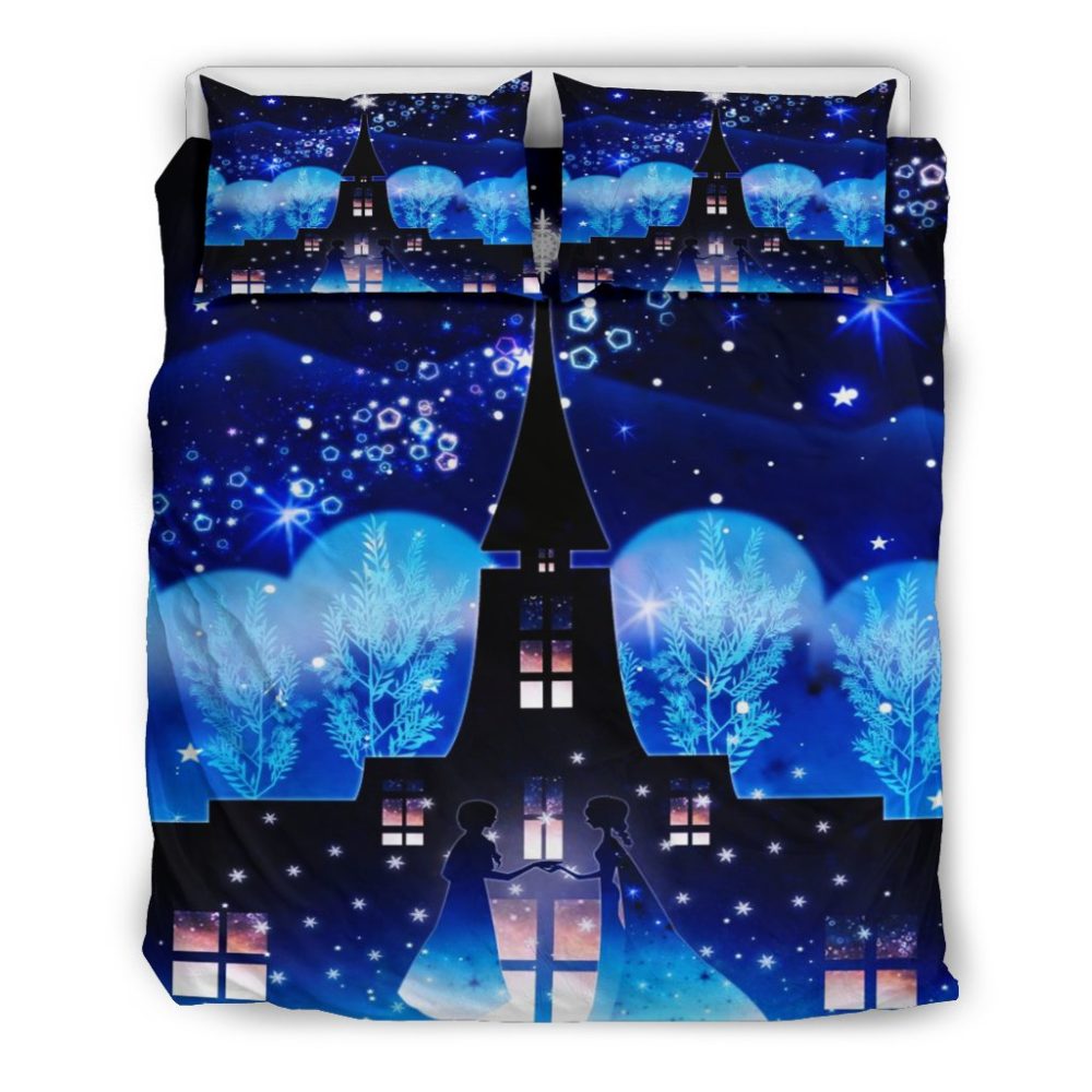Enchanting Night Sky Duvet Cover Set - Double, Cozy Microfiber Bedding With Pillowcases, Magical Starry Theme
