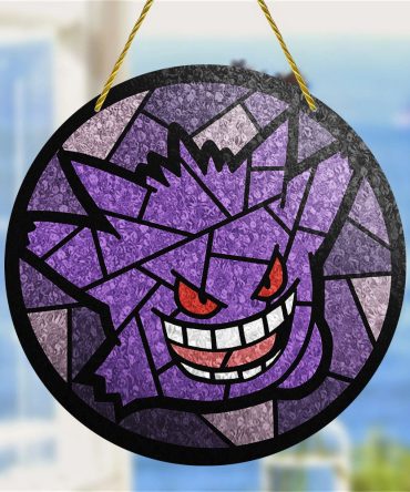 Stunning Purple Stained Glass Suncatcher - Add A Playful Touch To Any Room Decor!