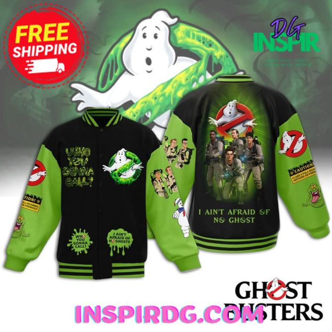 Ghostbusters Varsity Jacket - Retro Movie Fan Gear With Free Shipping!
