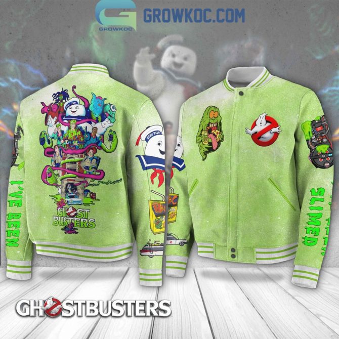 Ghostbusters Retro Style Green Bomber Jacket - Vibrant Design, Perfect For Fans
